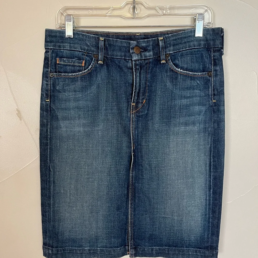 Citizens of Humanity knee length jean denim sexy secretary pencil skirt size‎ 27